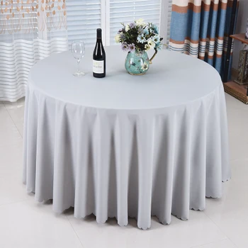 Aukštos Kokybės 10 vienetų 120 colių baltos spalvos poliesterio apvalios staltiesės lino banketų stalo skalbiniai, vestuvių dekoravimas DHL Nemokamai