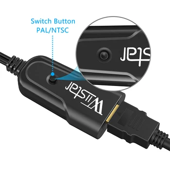 Wiistar HDMI, AV Adapteris, HD Video Converter HDMI Male RCA AV/CVSB L/R Vaizdo 1080P HDMI2AV Parama NTSC PAL Naują Atvykimo