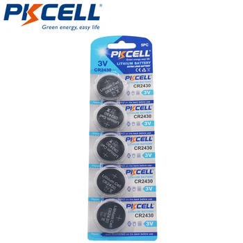 5 X PKCELL CR2430 3V Ličio Baterija DL2430 5011LC KCR2430 L20 Ląstelių Mygtuką Monetos Baterija Žiūrėti Elektroninių