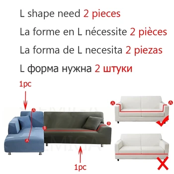Kambarį Europos Ir Amerikos stiliaus Kampe Sofa Cover Ruožas Spandex Padengti Sofa Cover Ruožas Sofa Rankšluostį L Formos, Reikia Bu