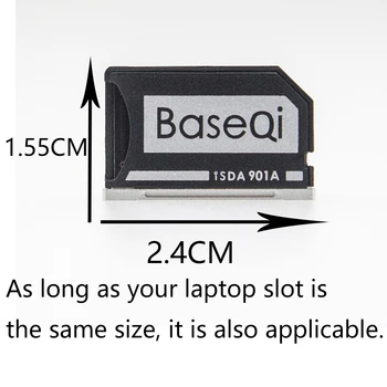 BaseQi Aliuminio Atminties Kortelės Adapterį Slaptas Ratai Micro SD su SD Adapteriu TF Flash Atminties Kortelės Skaitytuvas Skirtas ASUS A401L/ASUS U4100