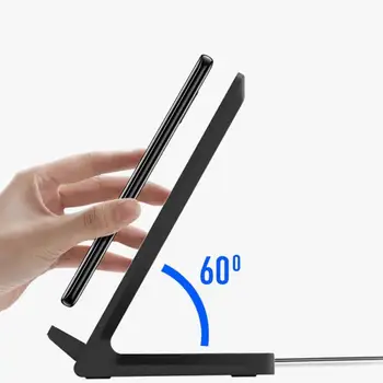 Q740 10W Qi Bevielio Greitas Įkroviklis Dual Coil Stalinio Belaidžio Greito Įkrovimo Stovo Padas Dock For iPhone Samsung Android