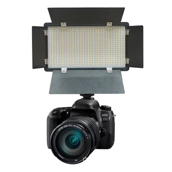 40W Pritemdomi Vaizdo, Šviesos, Kamera, LED Panel w/ Barndoor Nešiojamų Kelionės fotografavimo Įrankis Digital SLR Camera