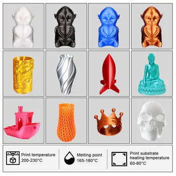Enotepad ŠILKO Balta Tolerancija +/-0.02 mm ne burbulas PLA 1.75 mm 3D spausdintuvo Kaitinimo raizginys freeWith Vakuuminio pakavimo maišelis