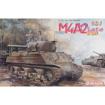 DRAGON 6462 1/35 USMC M4A2(W) Vėlai Gamybos PTO Skalės Modelis Rinkinys