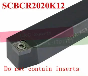 SCBCR2020K12 20*20*125MM Metalo Staklės, Pjovimo Įrankiai, Tekinimo Staklės, CNC Tekinimo Įrankiai, Išorės Tekinimo Įrankio Laikiklis S-Type SCBCR/L