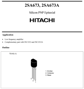 2018 karšto pardavimo 30pcs/50pcs Hitachi 2SA673C (A673,PNP) garso dažniausiai naudojami mažos galios tranzistorius nemokamas pristatymas