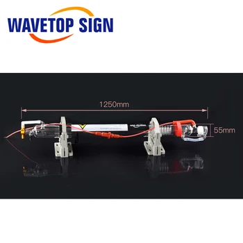 WaveTopSign 60W Co2 Lazerio Vamzdelio Ilgis 1250mm Dia. 55mm Atnaujintas Metalo Galvos Stiklo Vamzdis, CO2 Lazerinis Graviravimas Pjovimo Staklės