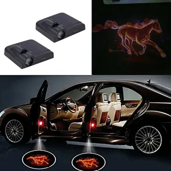 2*Belaidis Automobilio Duris LED Sveiki Lazerinis Projektorius Logotipas Mandagumo Šviesos Universalus visiškai Naujas Ir Aukštos Kokybės