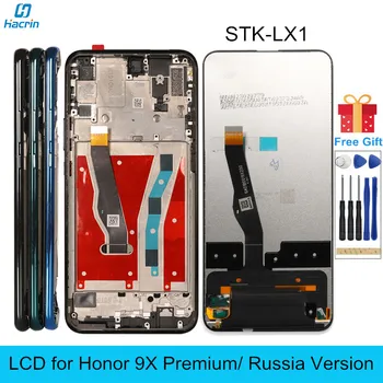 LCD Garbę 9X Premium STK-LX1 Ekranas LCD su Rėmu Jutiklinio Ekrano Pakeitimas Huawei Honor 9 X 9 X Premium 