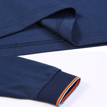 Custom ilgas rankovėmis polo marškinėliai Logo spausdinti ar siuvinėjimo individualų užsakymą 80% medvilnė, Sukurti Savo Polo unisex Marškinėliai
