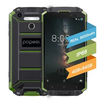 Pasaulinė Versija Atrakinti Išmanųjį telefoną 9000mah Poptel P9000max 4G/64G NFC Galia Bankas Telefonas atsparus Vandeniui Ruggedphone Paramos Vieną Savaitę Naudoti