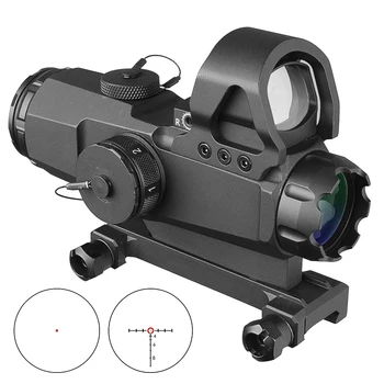 4x24 Monokliai Taktinis HAMR Šautuvas taikymo Sritis Objektyvas Red Dot PM1-0403 Ženklas, 4 Aukštas Tikslumas Multi-Range Riflescope Medžioklė
