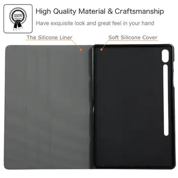 Ultra-plonas Smart Silikono TPU Case for Samsung Galaxy Tab S7 11 SM-T870 SM-T875 Tablet Funda Pajėgumų Padengti