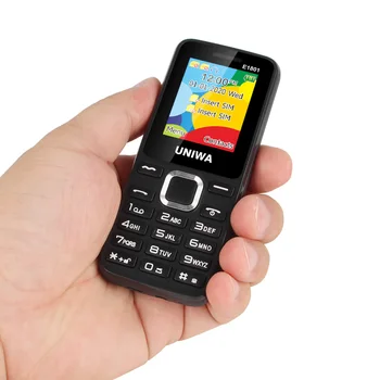 Vyresniajam 2G GSM Baras Funkcija Mobilusis Telefonas Dual SIM mobilusis telefonas, Wireless FM Radio Support TF Plėtra Vibratorius UNIWA E1801