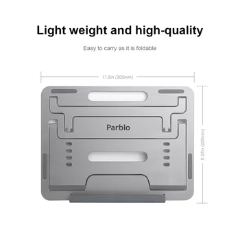 Parblo PR110 Reguliuojamas Planšetinio kompiuterio Stovas su Metalo Išvaizdą Tinka Pen Ekranas 
