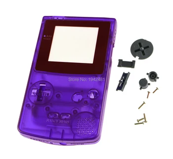10sets/daug 5 spalvų pilnas korpusas su lukštais atveju su ekrano objektyvas visiškai varžtai ir mygtukų GBC Gameboy Spalva GBC