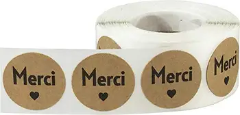 500pcs prancūzijos ačiū, Lipdukai, vestuvių dekoravimas ir partija pasisako asmeninį vestuvių dovanos svečiams dovaną žymeklių etiketės