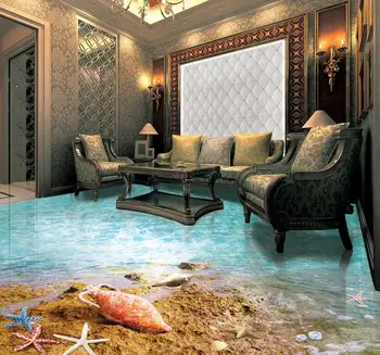 3d grindų plytelės užsakymą papel de parede 3d europeu Paplūdimio žvaigždė, kriauklių 3d sienų freskomis tapetai lova 3d grindys