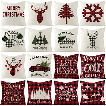 Kalėdinė dekoracija padengti 45*45 Užvalkalas sofos pagalvėlės Namų Dekoro Nauji metai 2020 Metai navidad decoraciones para el hogar kerst
