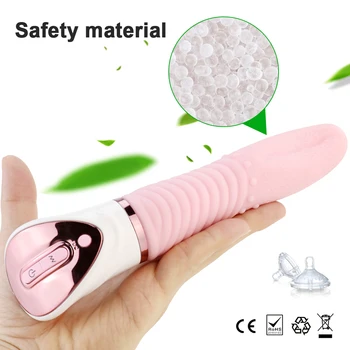 Didelis liežuvis flirtuoti žaislas massager 2-in-1 burnos klitorio stimuliatorius dildo vibratorius massager makšties sekso žaislai moterims
