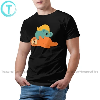 Oranžinė Katė Marškinėliai Yra tingūs T-Shirt 4xl Grafinis Tee Shirt Mens 100 Proc. Medvilnės Trumpas Rankovėmis Įdomus Marškinėlius