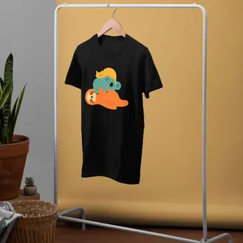 Oranžinė Katė Marškinėliai Yra tingūs T-Shirt 4xl Grafinis Tee Shirt Mens 100 Proc. Medvilnės Trumpas Rankovėmis Įdomus Marškinėlius