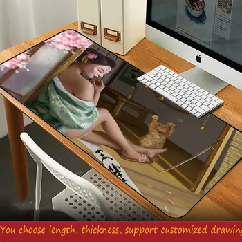 XGZ super pelės mygtukai animacinių filmų moterų kompiuterinių žaidimų padas, neslidus natūralus kaučiukas, dideli mygtukai su susiuvimas tinka žaidėjams