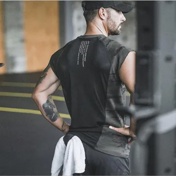 2019 vyrų naujas vasaros laisvalaikio T-shirt Europos ir Amerikos vyrų didelio dydžio lauko spausdinti greitai-džiovinimo sporto marškinėliai