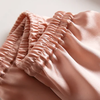 SuyaDream Moterų Šilko Pižama Kieto Nekilnojamojo Šilko Patogus Nėriniai Sleepset Nustatyti 2020 V kaklo Rožinės spalvos Dviejų dalių naktiniai drabužiai