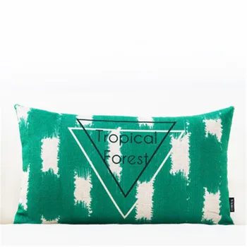 Šiaurės stiliaus dekoratyvinės mesti pagalvės užvalkalą žalias lapas Tropinių augalų juosmens pagalvę automobilių pagalvėlė office sofos pagalvę lovos atlošo