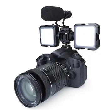 Trys galvos Fotoaparato tiesioginės kontaktinės jungties Laikiklis Laikiklis Canon/Nikon/Sony VEIDRODINIAI SLR Mikrofonas Ekranas Šviesos Išplėtimo Prievadai Adapteris