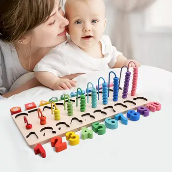 Mediniai Abacus Skaičiavimo Žaislas Aritmetinis Montessori Matematikos Švietimo Žaislai, Matematikos Skaičiavimo Lenta, Skirta Ikimokyklinio Amžiaus Vaikams