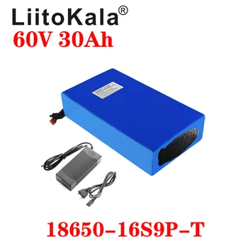 LiitoKala 60V 30Ah 60V ebike battery18650 16S9P ličio jonų baterija elektrinių dviračių baterijos 60V 1500W elektrinis motoroleris baterijos