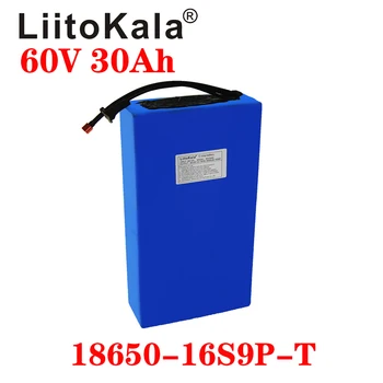 LiitoKala 60V 30Ah 60V ebike battery18650 16S9P ličio jonų baterija elektrinių dviračių baterijos 60V 1500W elektrinis motoroleris baterijos