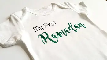 PersonalizeMy pirmą Eid Ramadanas Islamo gimtadienio baby shower bodysuit onepiece romper Apranga Naujųjų Metų šaliai džiaugtis musulmonų dovanos