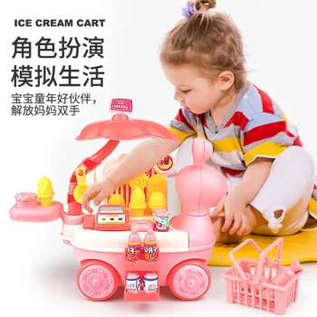 Apsimesti Žaisti Modeliavimas Mini Virtuvė Ledų Automobilį, Žaislai, Vaidmenų Ankstyvojo Lavinimo Žaislas Kalėdų Dovana Vaikams, Vaikų Mergaičių
