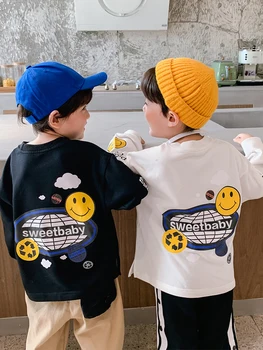 Berniuko Atspindintis ilgomis Rankovėmis T-shirt 2020 Naujas Mados Kid ' s Jacket Vaikų korėjos Stiliaus Vaikų Drabužių Rudens