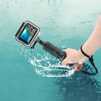 Nešiojamų Selfie Stick Plūduriuojantis Plūdrumo Lazdele Nardymo Rankena Gopro 9 8 7 6 5 4 OSMO Veiksmų Fotoaparatas atsparus Vandeniui neslidus Priedų