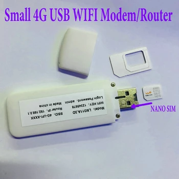 Gamyklos didmeninės :4G USB WIFI dongel Mažas 4G Modemas /wifi router Paramos FDD Band1/ B3/B7/B8/B20 WCDMA B1/B8