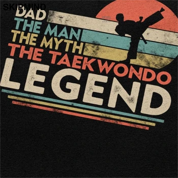Mados Derliaus Tėtis Žmogus, Mitas, Kad Taekwondo Legenda Marškinėliai Vyrams trumpomis Rankovėmis, Medvilnės marškinėliai Tae Kwon Do Tee Laisvalaikio Viršų