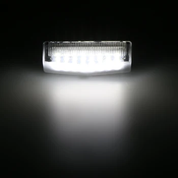 2vnt/1 Pora LED Skaičius Licencijos numerio ženklo Žibintas Žibintai licencijos lemputė signalinė lemputė Klaidų 24SMD 12V 6500k-Balta 
