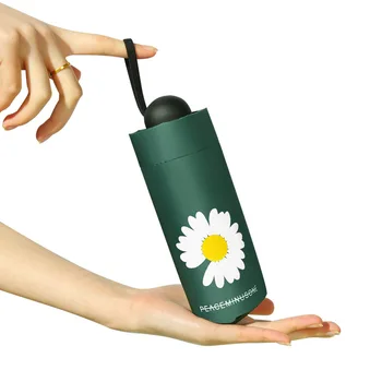 GD Daisy Mini Pocket Skėtis nuo Lietaus Moterų Lankstymo Aišku, Vyrai Skėčiai Anti UV Juodas Skėtis nuo Saulės, Skėtis G-Dragon Guarda Chuva
