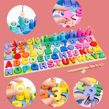 Vaikams Žaislai Vaikams Montessori Ugdymo Mediniai Žaislai, Geometrinės Formos Pažinimo Žaislai, Dėlionės Matematikos Žaislai Anksti Švietimo Žaislai
