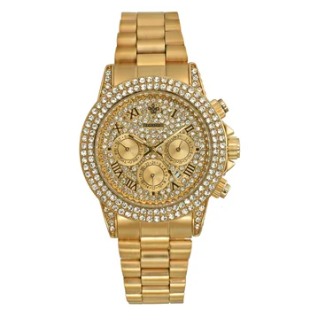 Visą deimantų 18K Aukso laikrodis Vyrams, Prabangos Prekės Diamond Vyrai Laikrodžiai Top Brand Prabanga FP Lediniame Iš Vyrų Rolexable Kvarco Žiūrėti 2020 m.
