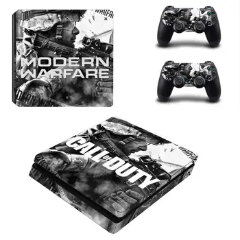 Modern Warfare PS4 Slim Lipdukai Play station 4 Odos Lipdukas Lipdukai PlayStation 4 PS4 Slim Konsolės & Valdytojas Odos, Vinilo
