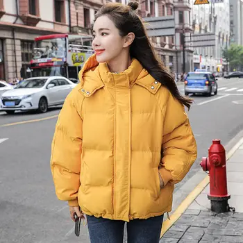2020 M. Žiemos Naujų Korėjos Trumpas Stiliaus Moteris Parkas Kamšalu Bf Duona Moterų Kailis