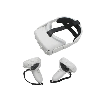 Anti-Slydimo VR Apsauga Odos Rokeris Bžūp Silikono Atveju Rankena Rankena, Dirželis -Oculus Quest 2 Touch 
