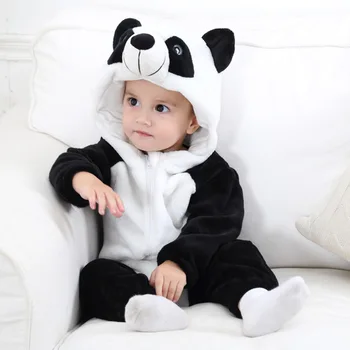 Naujagimiams Kūdikių drabužiai Romper Jumpsuit kūdikių gyvūnų drabužius romper Medvilnės berniukas, mergaitė Žiemą kostiumas Minkštas Flanelė pižama kūdikių
