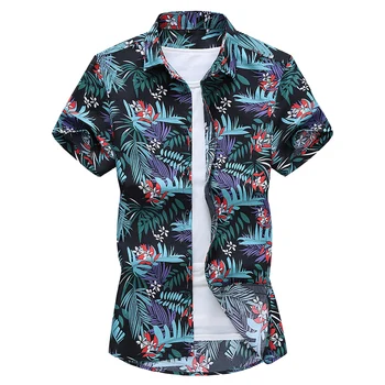 Didelio dydžio 5XL 6XL 7XL 2020 metų vasaros nauji vyriški spausdinti mados trumparankoviai atsitiktinis marškinėliai vyriški vasaros havajų marškinėliai